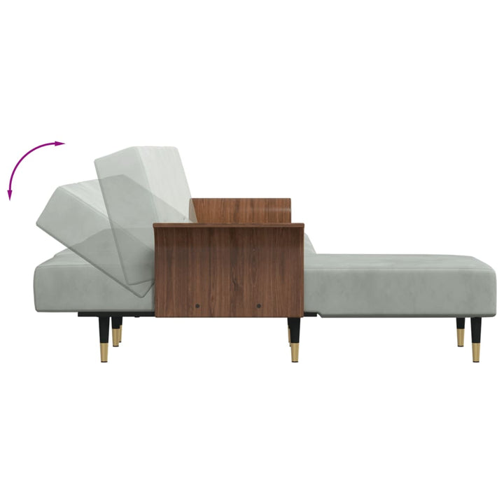 Schlafsofa In L-Form 279X140X70 Cm Samt