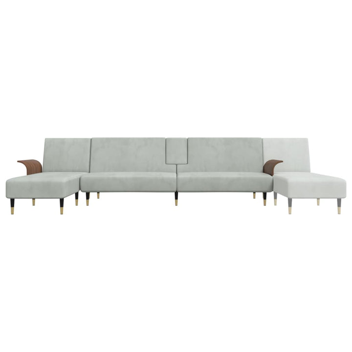 Schlafsofa In L-Form 279X140X70 Cm Samt