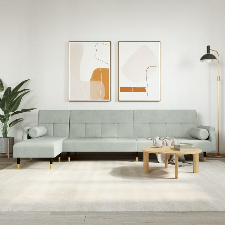 Schlafsofa In L-Form 271X140X70 Cm Samt