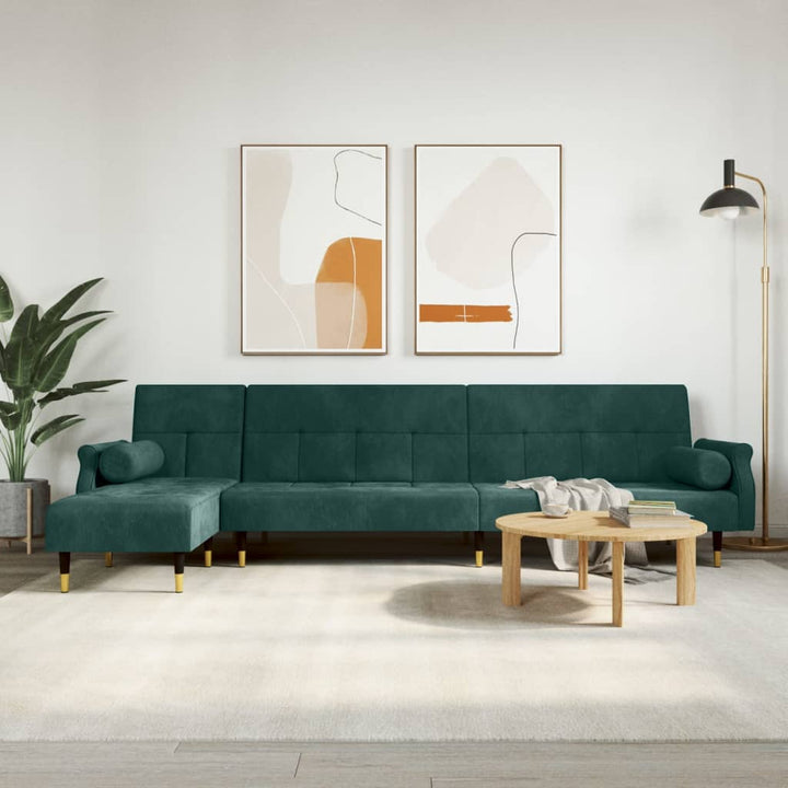 Schlafsofa In L-Form 271X140X70 Cm Samt