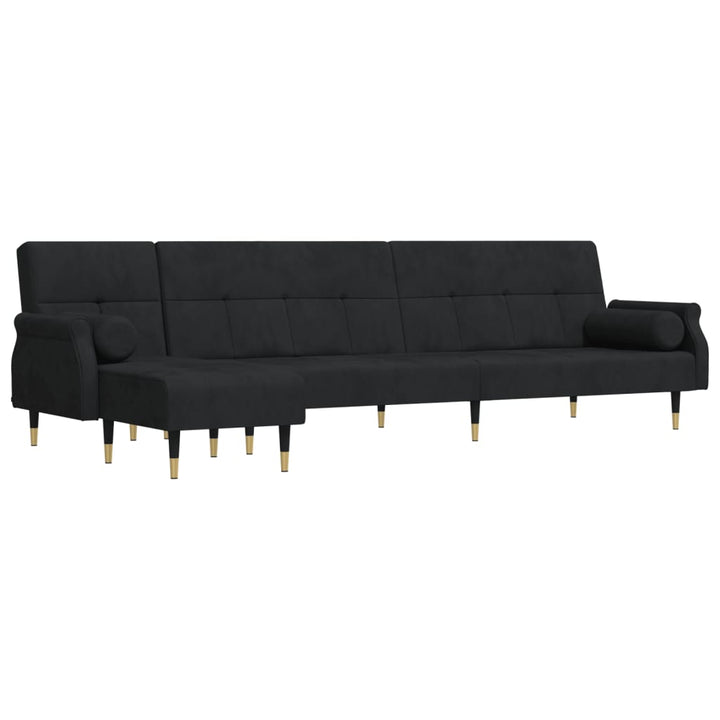 Schlafsofa In L-Form 271X140X70 Cm Samt