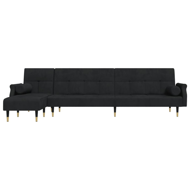 Schlafsofa In L-Form 271X140X70 Cm Samt