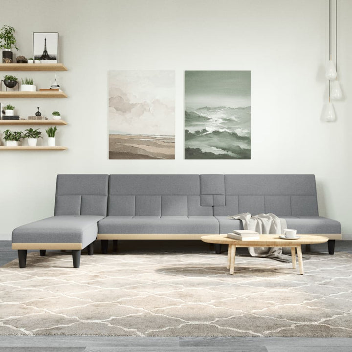 Schlafsofa In L-Form 255X140X70 Cm Stoff