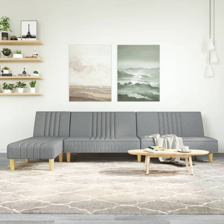 Schlafsofa In L-Form 255X140X70 Cm Stoff