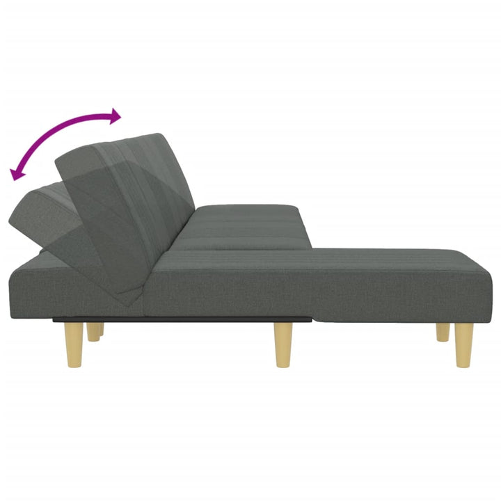 Schlafsofa In L-Form 255X140X70 Cm Stoff