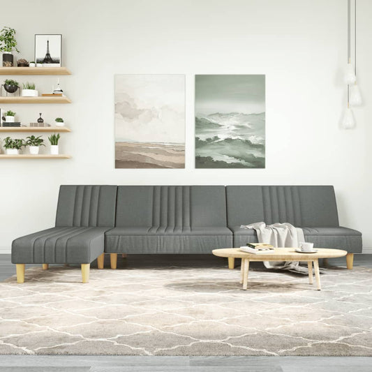 Schlafsofa In L-Form 255X140X70 Cm Stoff