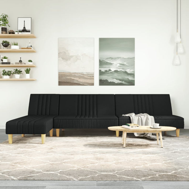 Schlafsofa In L-Form 255X140X70 Cm Stoff