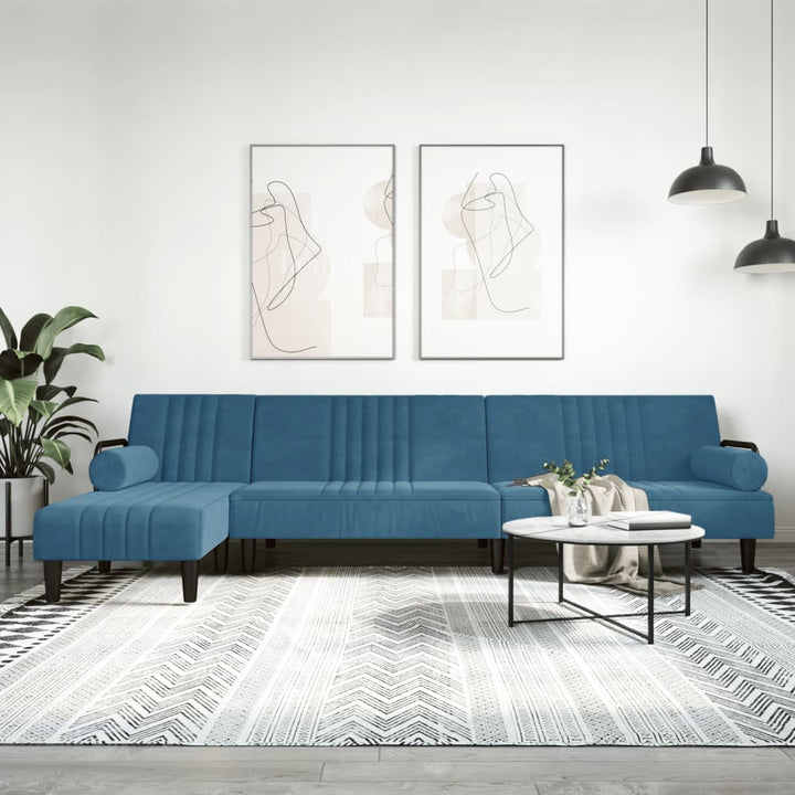 Schlafsofa In L-Form 260X140X70 Cm Samt