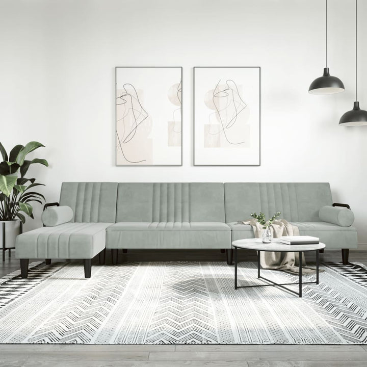 Schlafsofa In L-Form 260X140X70 Cm Samt