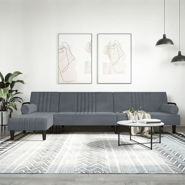 Schlafsofa In L-Form 260X140X70 Cm Samt