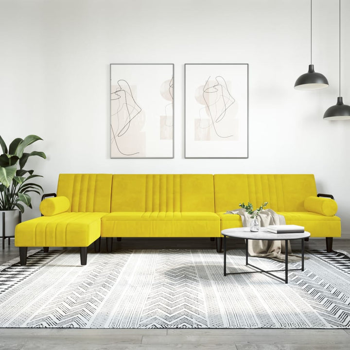 Schlafsofa In L-Form 260X140X70 Cm Samt