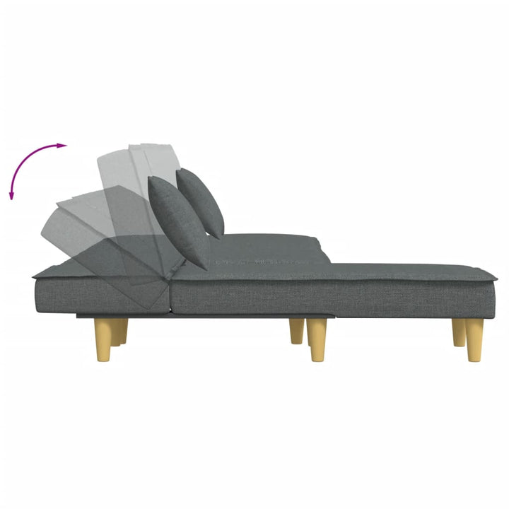 Schlafsofa In L-Form 255X140X70 Cm Stoff