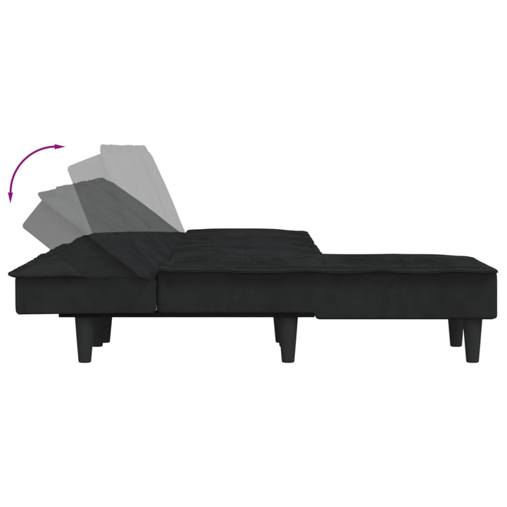 Schlafsofa In L-Form 255X140X70 Cm Samt