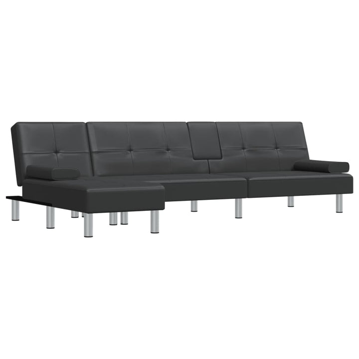 Schlafsofa In L-Form 255X140X70 Cm Kunstleder