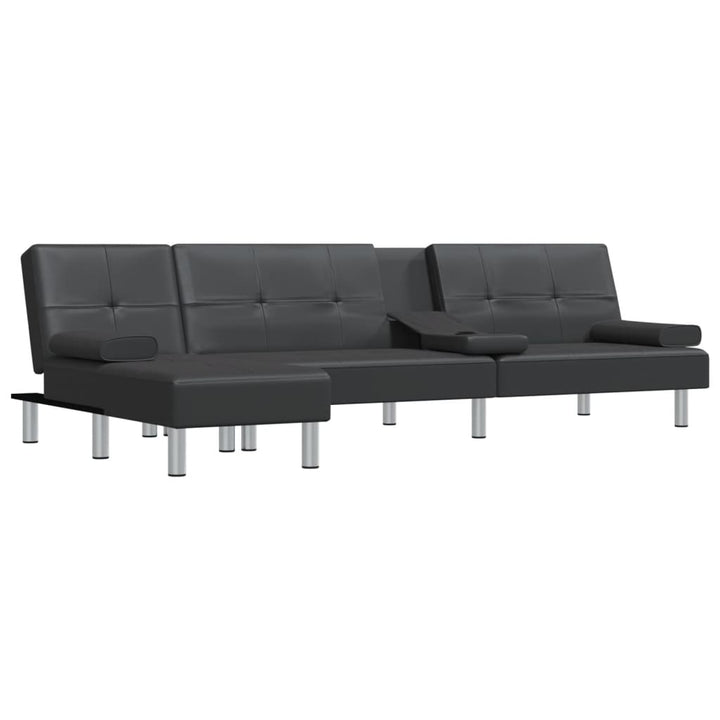 Schlafsofa In L-Form 255X140X70 Cm Kunstleder