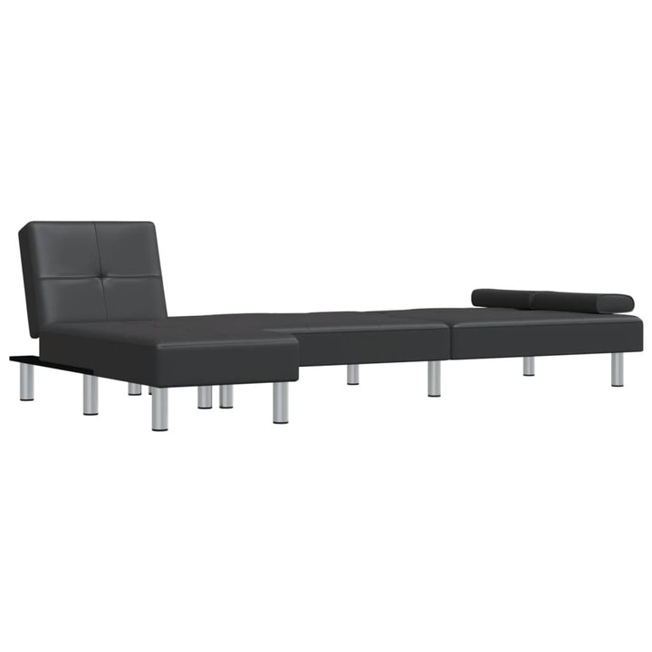 Schlafsofa In L-Form 255X140X70 Cm Kunstleder