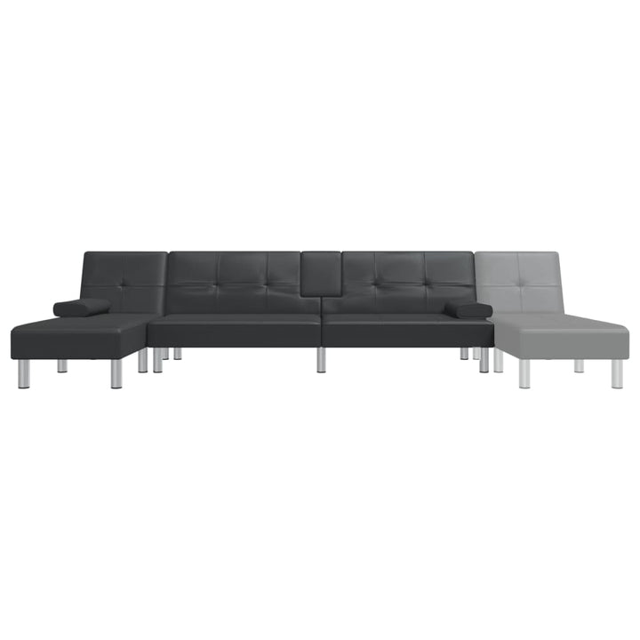 Schlafsofa In L-Form 255X140X70 Cm Kunstleder