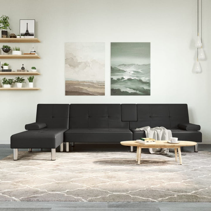 Schlafsofa In L-Form 255X140X70 Cm Kunstleder