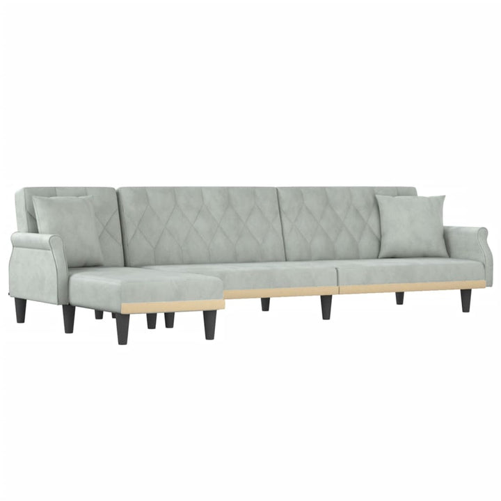 Schlafsofa In L-Form 271X140X70 Cm Samt