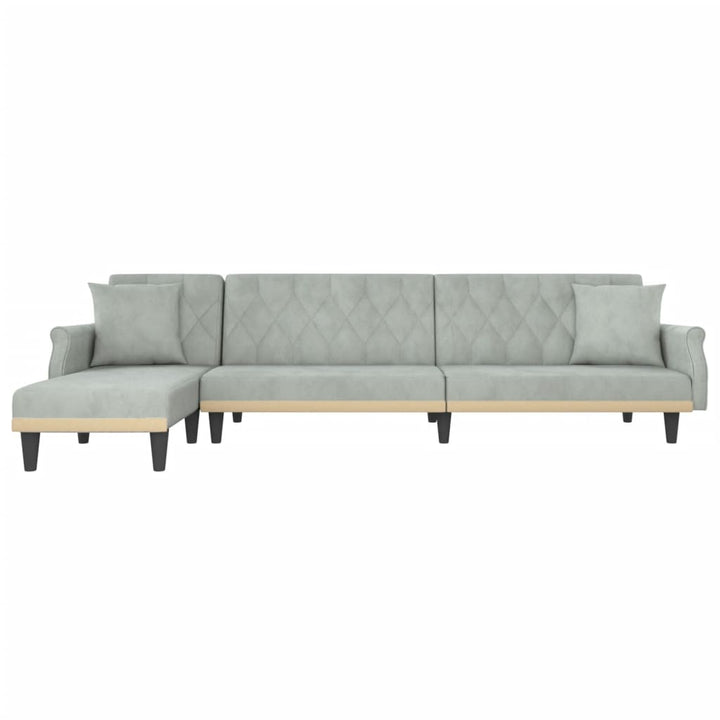 Schlafsofa In L-Form 271X140X70 Cm Samt