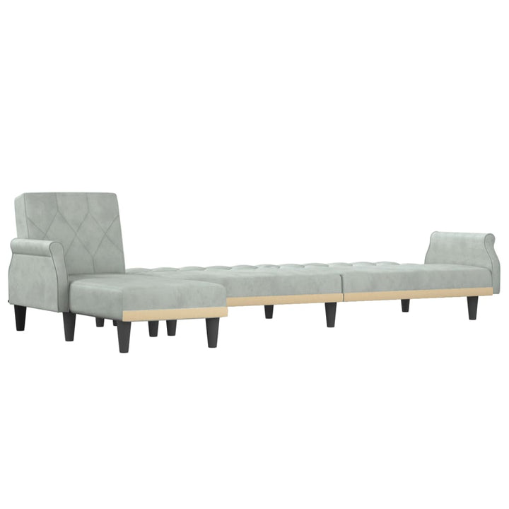 Schlafsofa In L-Form 271X140X70 Cm Samt