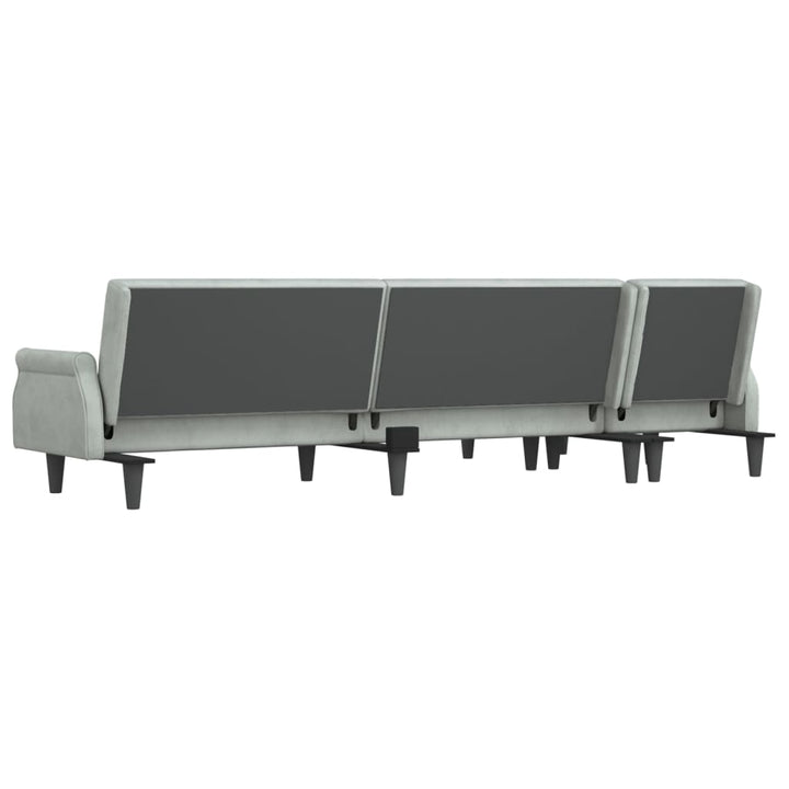 Schlafsofa In L-Form 271X140X70 Cm Samt