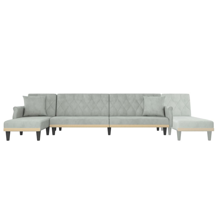 Schlafsofa In L-Form 271X140X70 Cm Samt