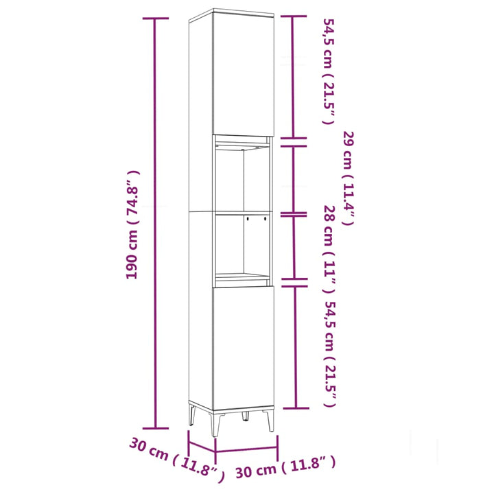 4-Tlg. Badmöbel-Set Holzwerkstoff