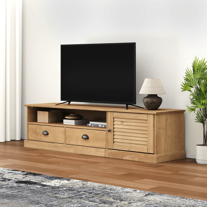 Tv-Schrank Vigo 156X40X40 Cm Massivholz Kiefer