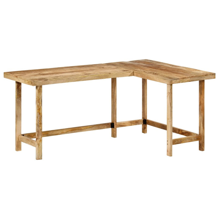 Schreibtisch 165X110X75 Cm Massivholz Mango Dunkelbraun