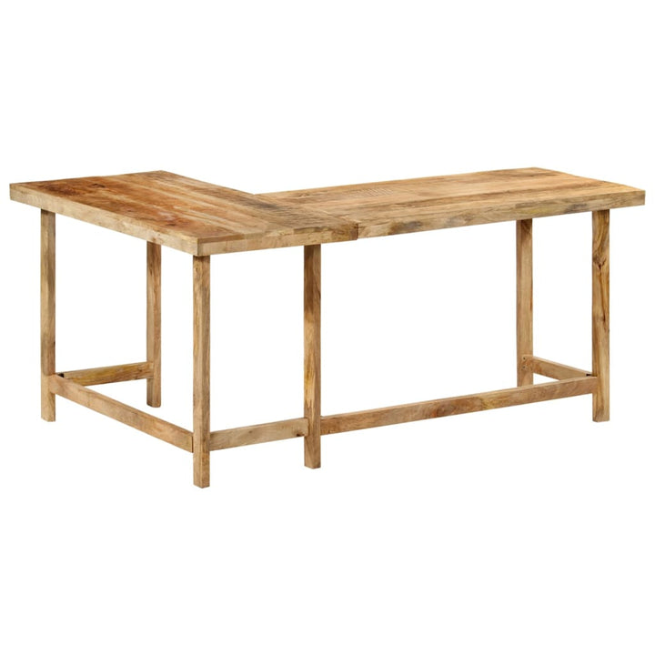 Schreibtisch 165X110X75 Cm Massivholz Mango Dunkelbraun