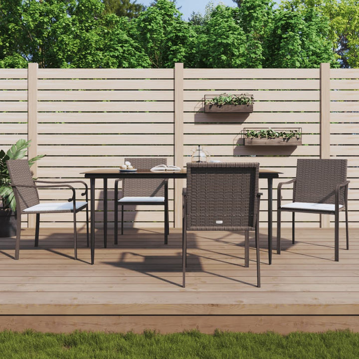 Gartenstühle Mit Kissen 2 Stk. 56X59X84 Cm Poly Rattan