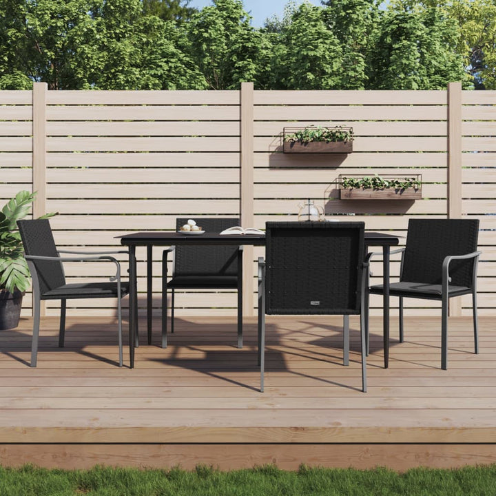 Gartenstühle Mit Kissen 2 Stk. 56X59X84 Cm Poly Rattan