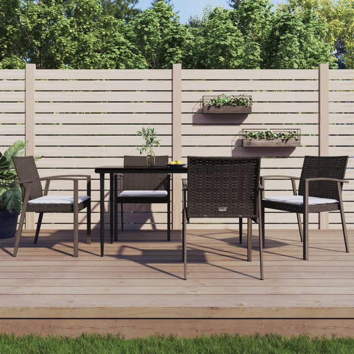 Gartenstühle Mit Kissen 2 Stk. 56,5X57X83Cm Poly Rattan