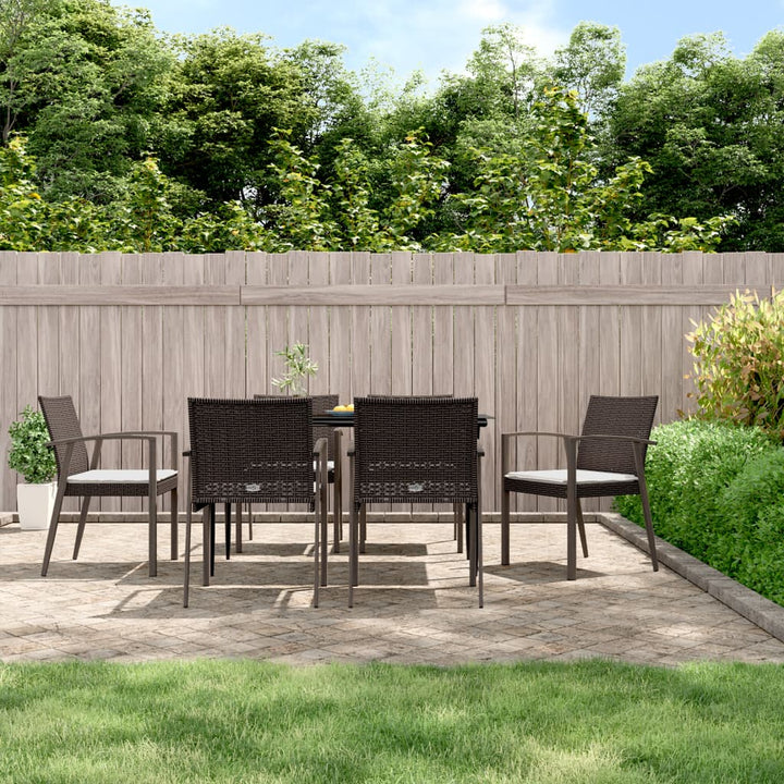 Gartenstühle Mit Kissen 2 Stk. 56,5X57X83Cm Poly Rattan