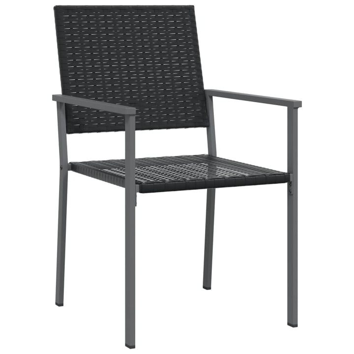 Gartenstühle 4 Stk. Schwarz 54X62,5X89 Cm Poly Rattan