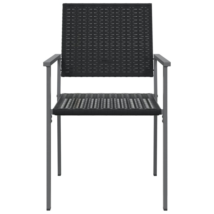 Gartenstühle 4 Stk. Schwarz 54X62,5X89 Cm Poly Rattan