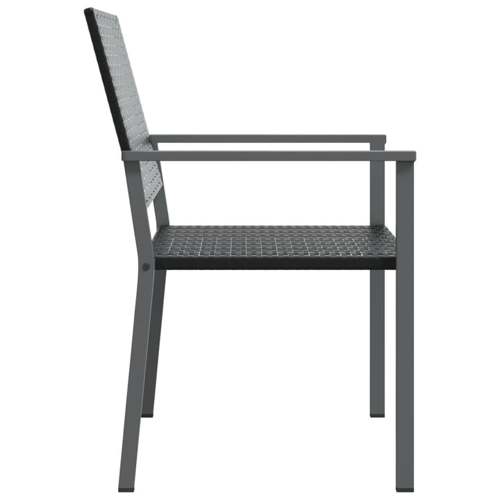 Gartenstühle 4 Stk. Schwarz 54X62,5X89 Cm Poly Rattan