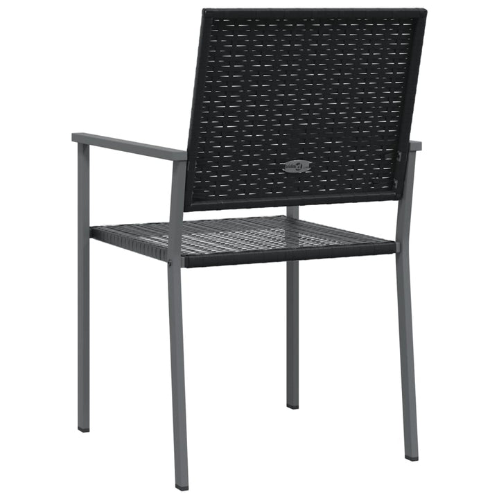 Gartenstühle 4 Stk. Schwarz 54X62,5X89 Cm Poly Rattan