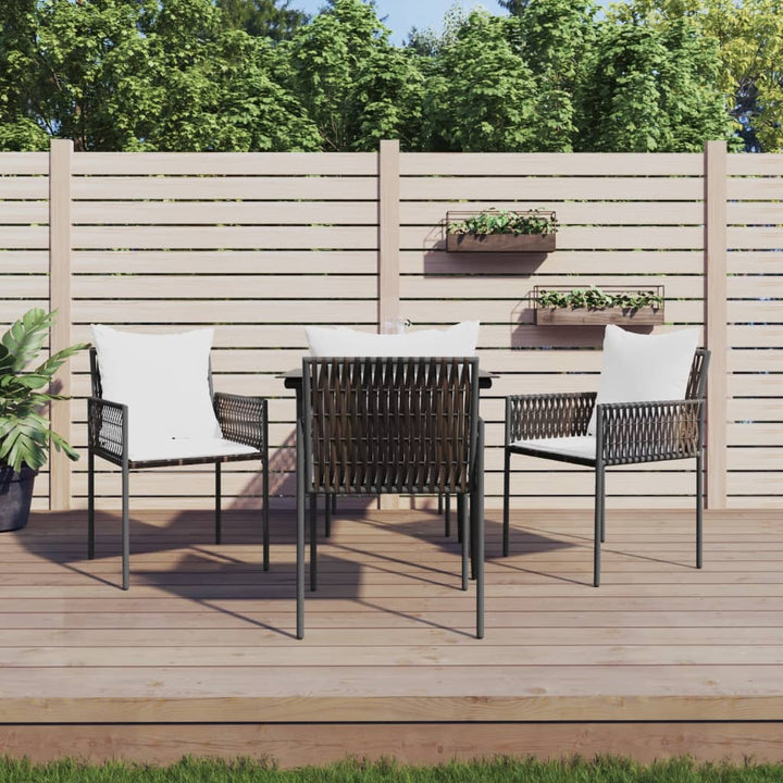 Gartenstühle Mit Kissen 2 Stk. 54X61X83 Cm Poly Rattan