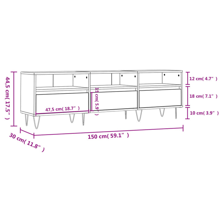 Tv-Schrank 150X30X44,5 Cm Holzwerkstoff