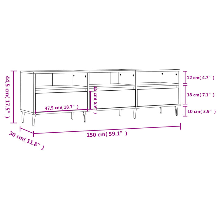 Tv-Schrank 150X30X44,5 Cm Holzwerkstoff