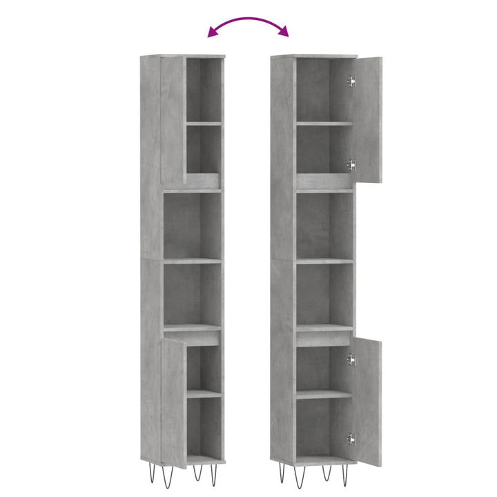 Badschrank 30X30X190 Cm Holzwerkstoff