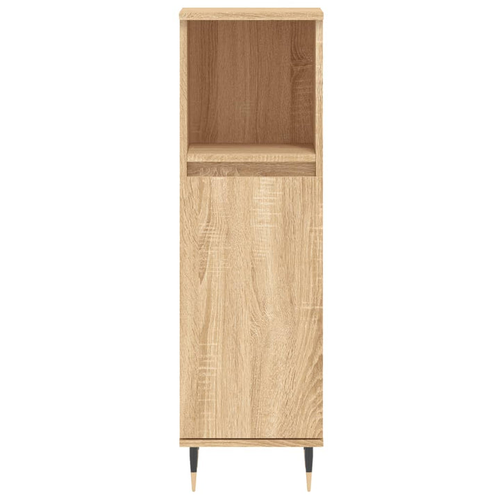 Badschrank Sonoma-Eiche 30X30X100 Cm Holzwerkstoff