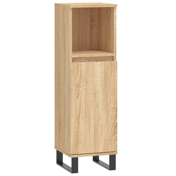 Badschrank Sonoma-Eiche 30X30X100 Cm Holzwerkstoff