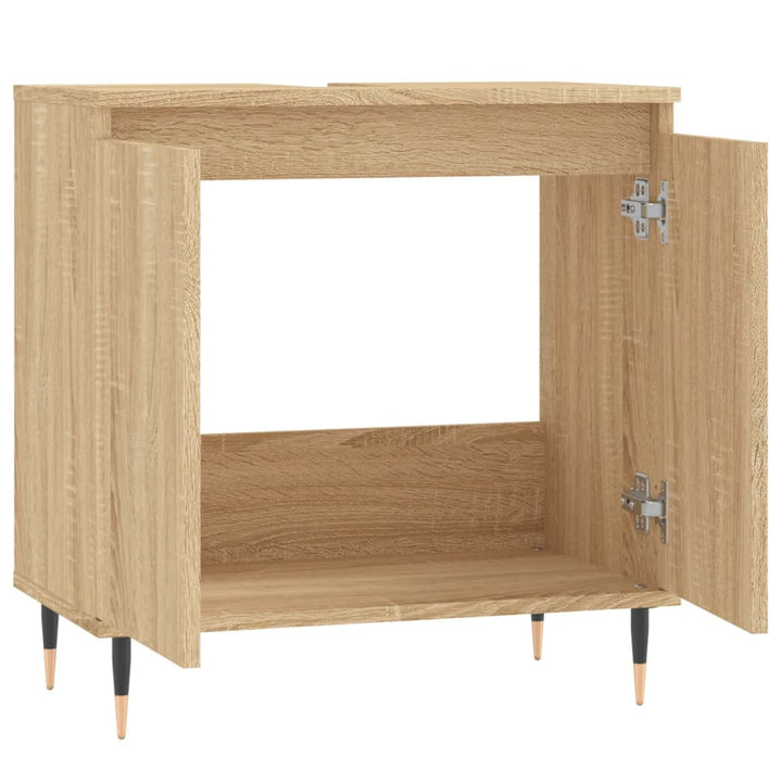 Badschrank Sonoma-Eiche 58X33X60 Cm Holzwerkstoff