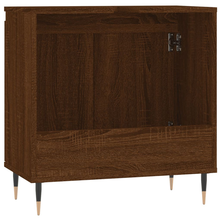 Badschrank Braun Eichen-Optik 58X33X60 Cm Holzwerkstoff