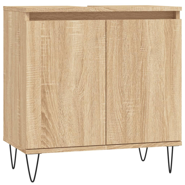 Badschrank Sonoma-Eiche 58X33X60 Cm Holzwerkstoff