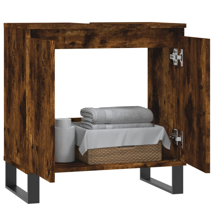 Badschrank 58X33X60 Cm Holzwerkstoff