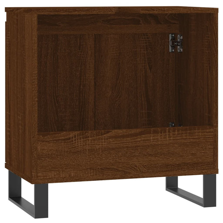 Badschrank Braun Eichen-Optik 58X33X60 Cm Holzwerkstoff